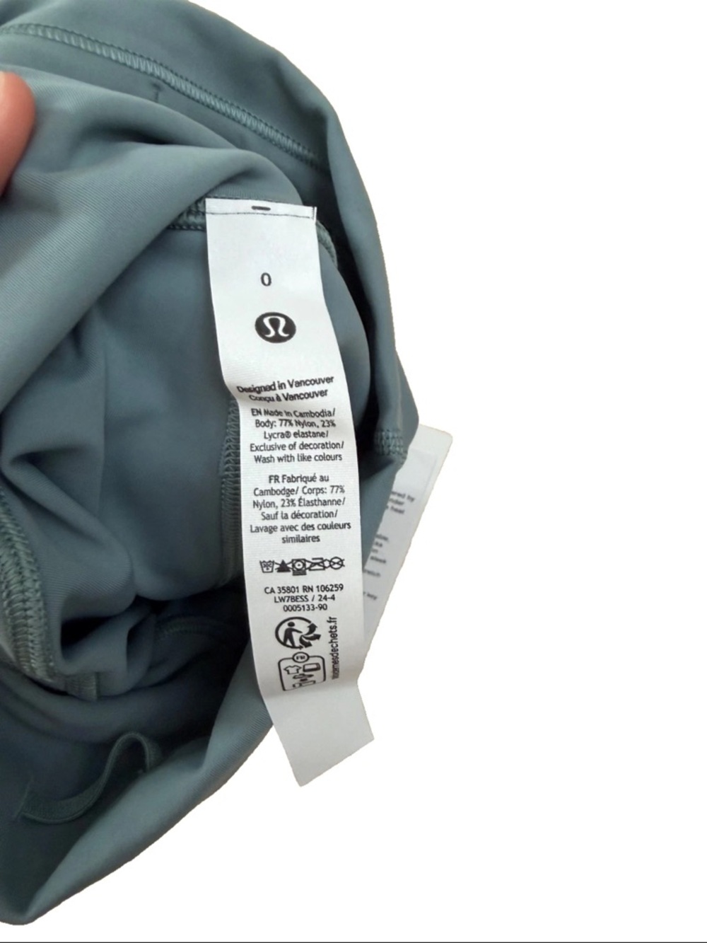 lululemon Wunder Train High-Rise Short Size 0 6" Crater Blue NWT - Picture 4 of 4